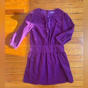 Purple zip half sleeve dress
